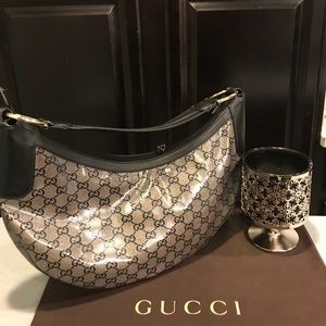 Gucci Crystal GG Guccissima Hobo Purse